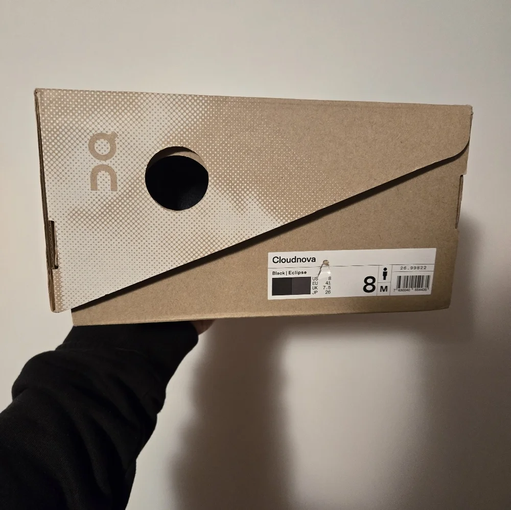 On Cloudnova Black/Eclipse Shoes - Picture 6 of 6